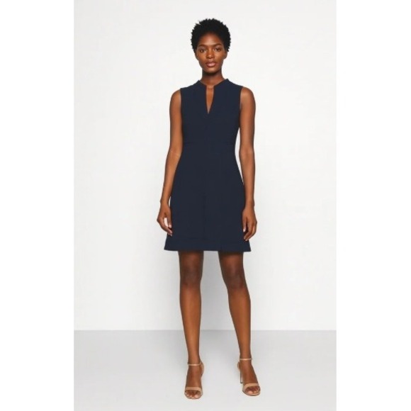 Tibi New York Dresses & Skirts - Tibi NY Black V Neck Sleeveless Mini Sheath Dress Womens Size 6 NWT